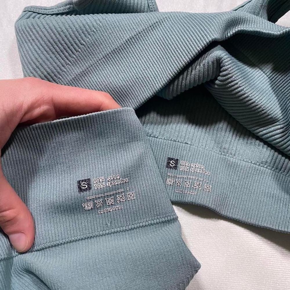 Amazon Sage‎ Green Ribbed Matching Set – Size Small - Picture 3 of 4